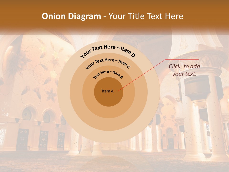 A Large Room With Columns And A Ceiling PowerPoint Template
