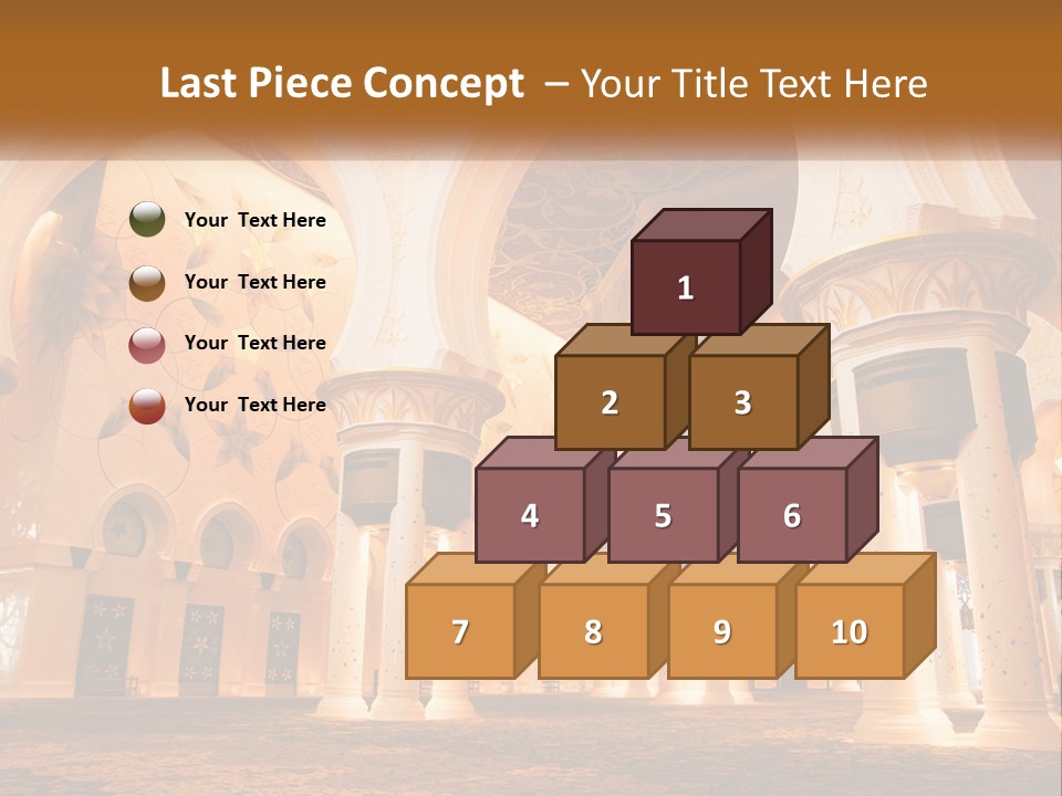 A Large Room With Columns And A Ceiling PowerPoint Template