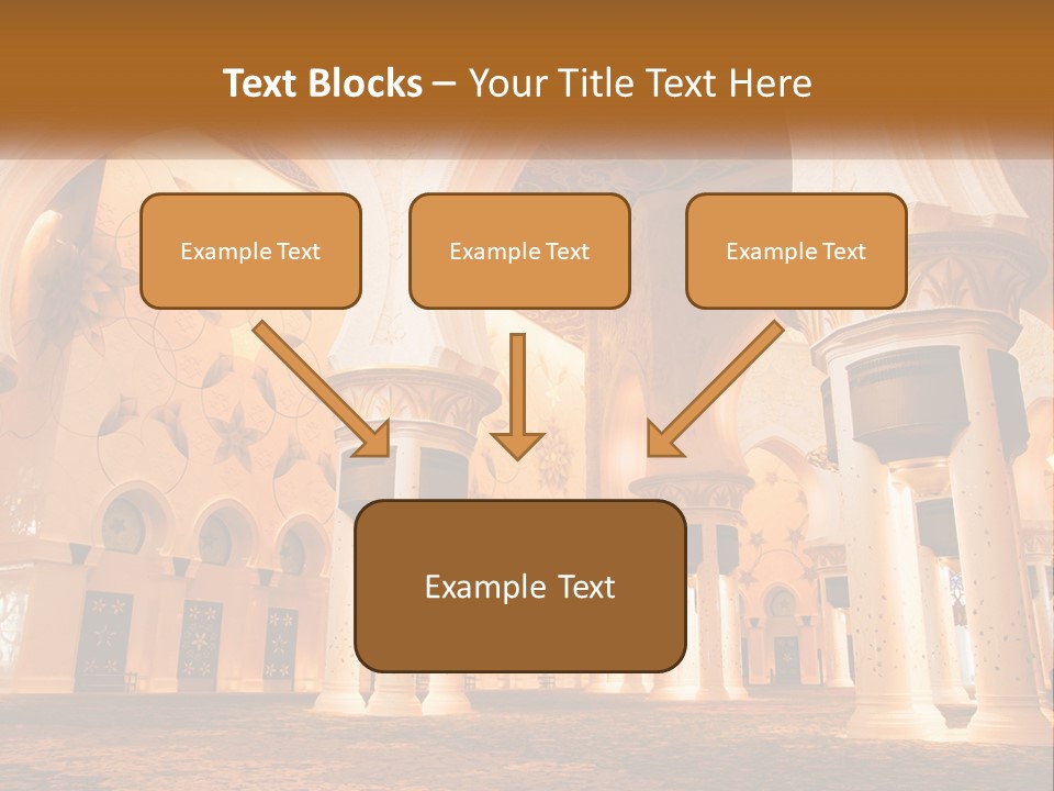 A Large Room With Columns And A Ceiling PowerPoint Template
