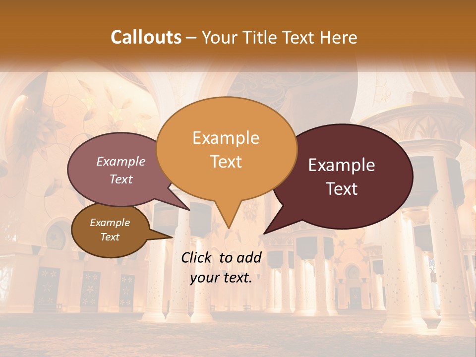A Large Room With Columns And A Ceiling PowerPoint Template