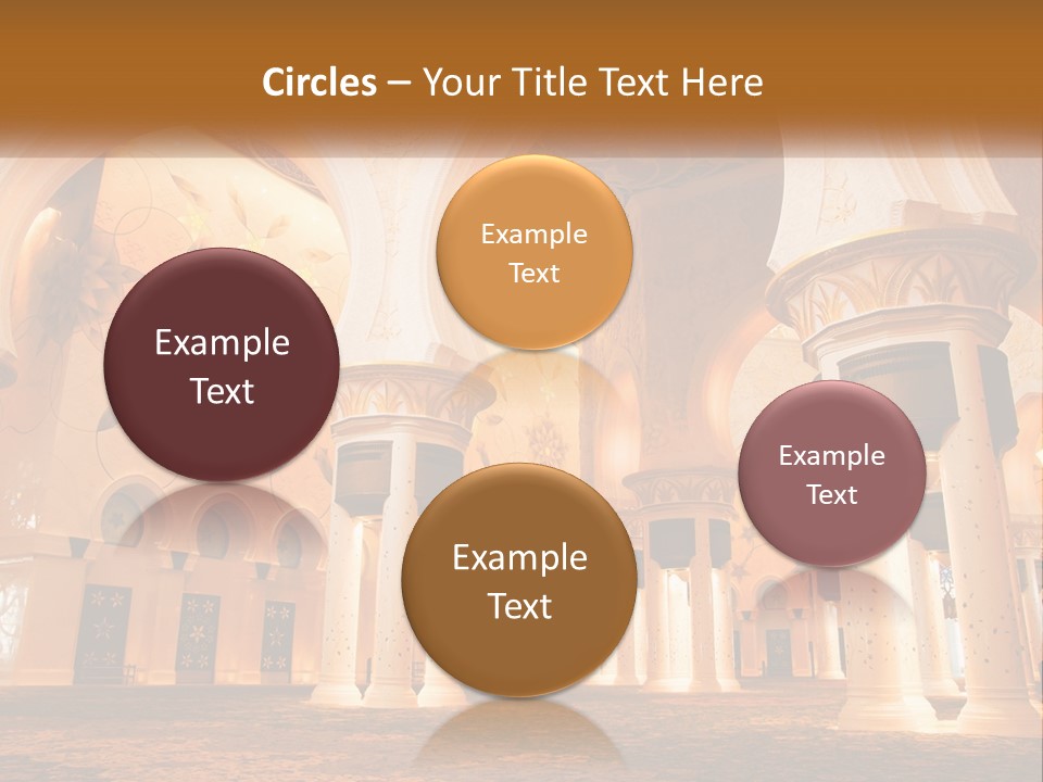 A Large Room With Columns And A Ceiling PowerPoint Template