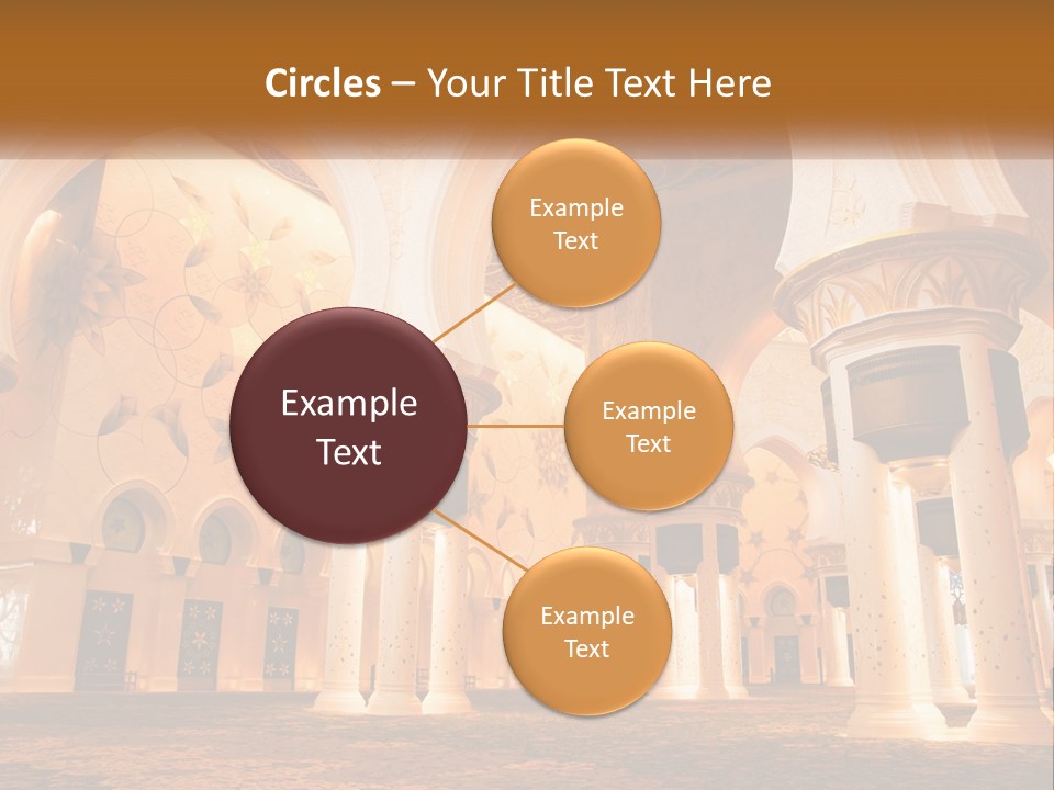 A Large Room With Columns And A Ceiling PowerPoint Template