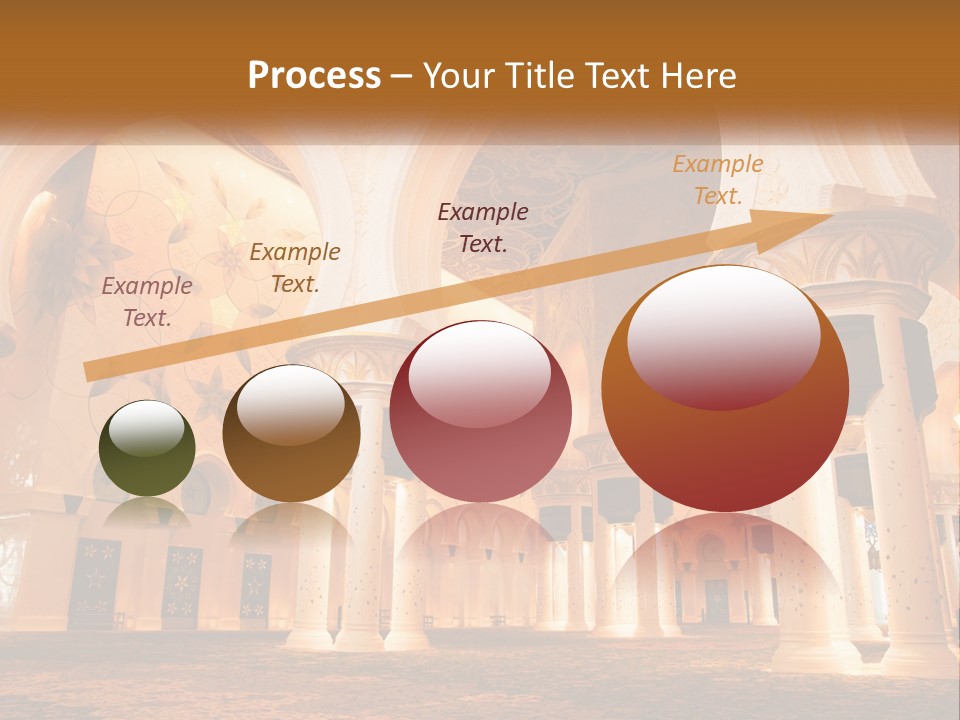 A Large Room With Columns And A Ceiling PowerPoint Template