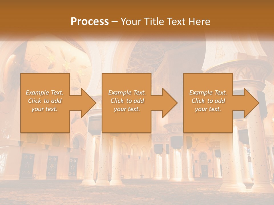 A Large Room With Columns And A Ceiling PowerPoint Template