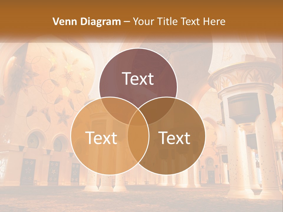 A Large Room With Columns And A Ceiling PowerPoint Template