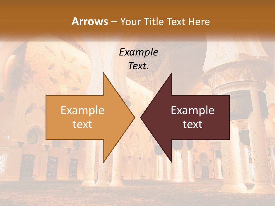 A Large Room With Columns And A Ceiling PowerPoint Template