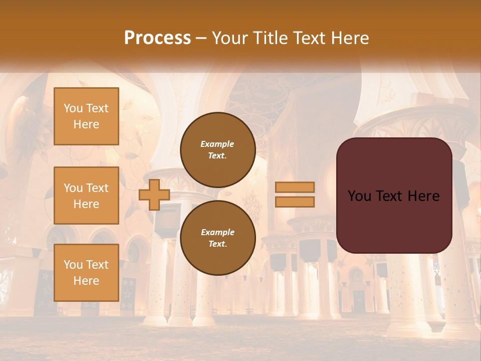 A Large Room With Columns And A Ceiling PowerPoint Template