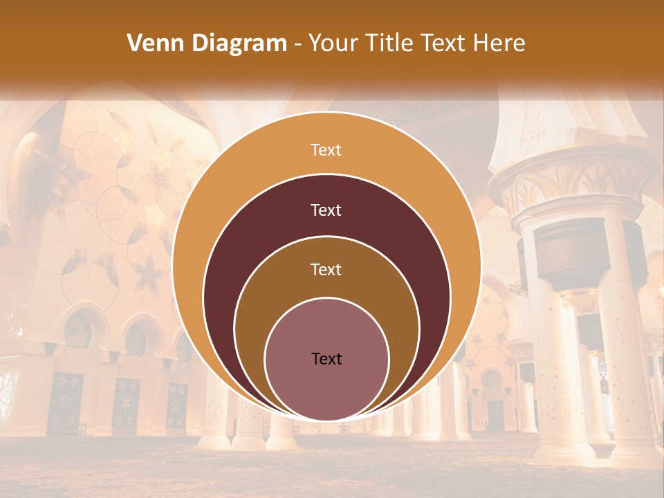 A Large Room With Columns And A Ceiling PowerPoint Template