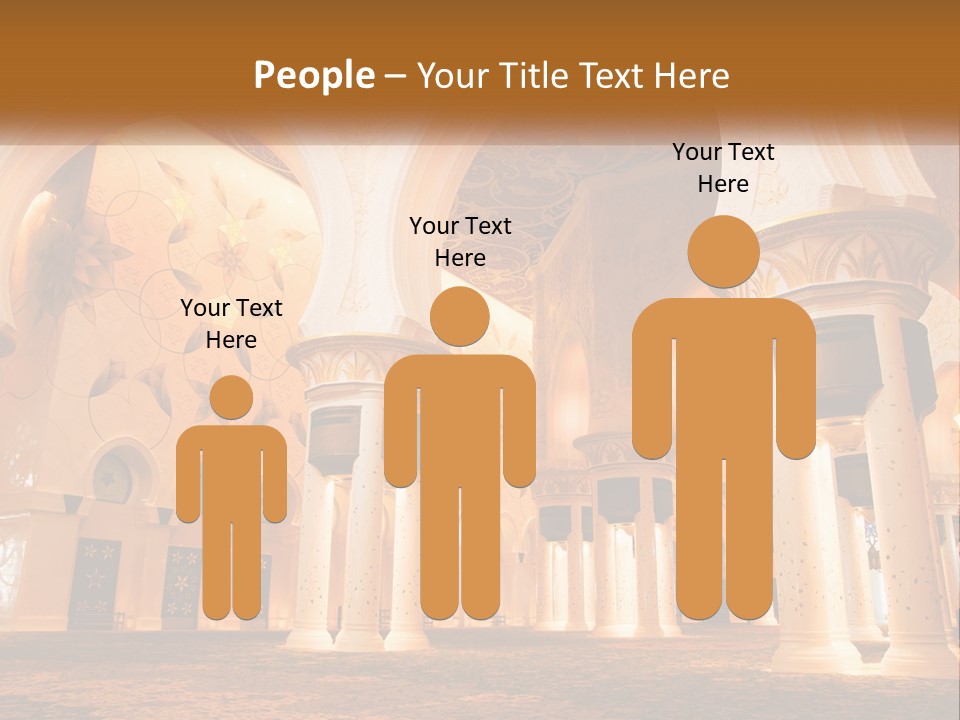 A Large Room With Columns And A Ceiling PowerPoint Template