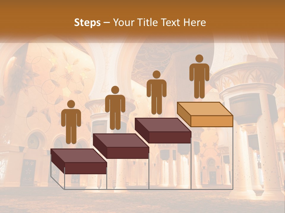 A Large Room With Columns And A Ceiling PowerPoint Template