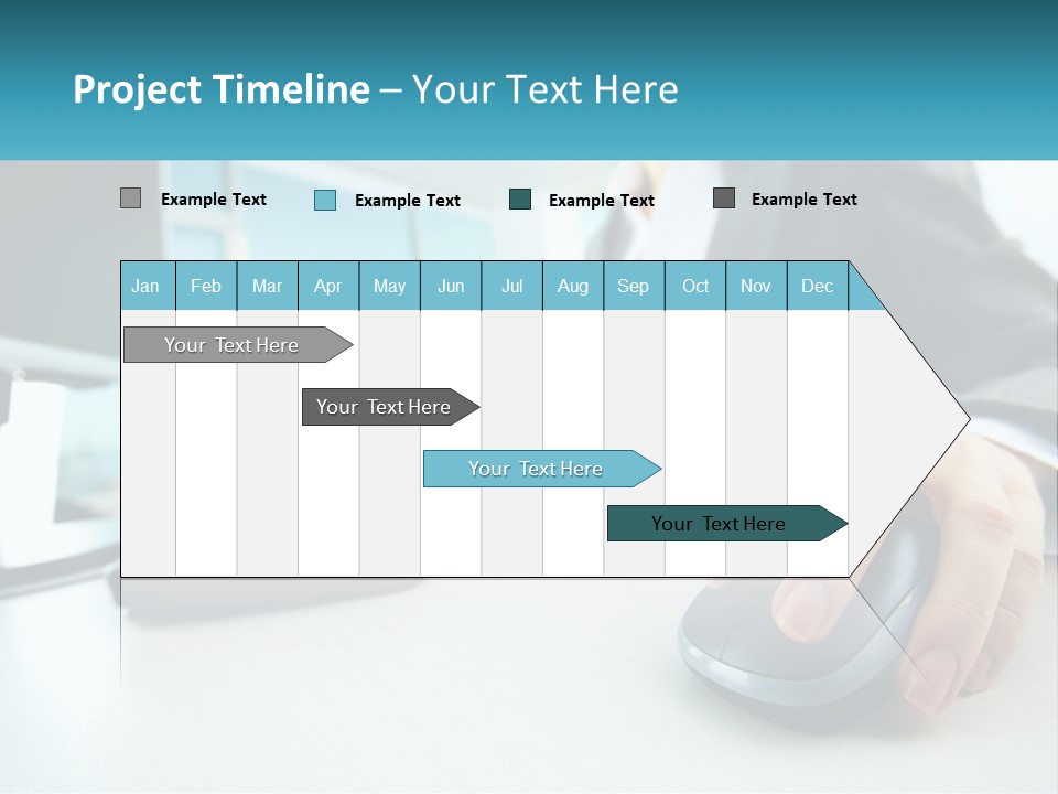 A Woman Using A Computer Mouse And Keyboard PowerPoint Template