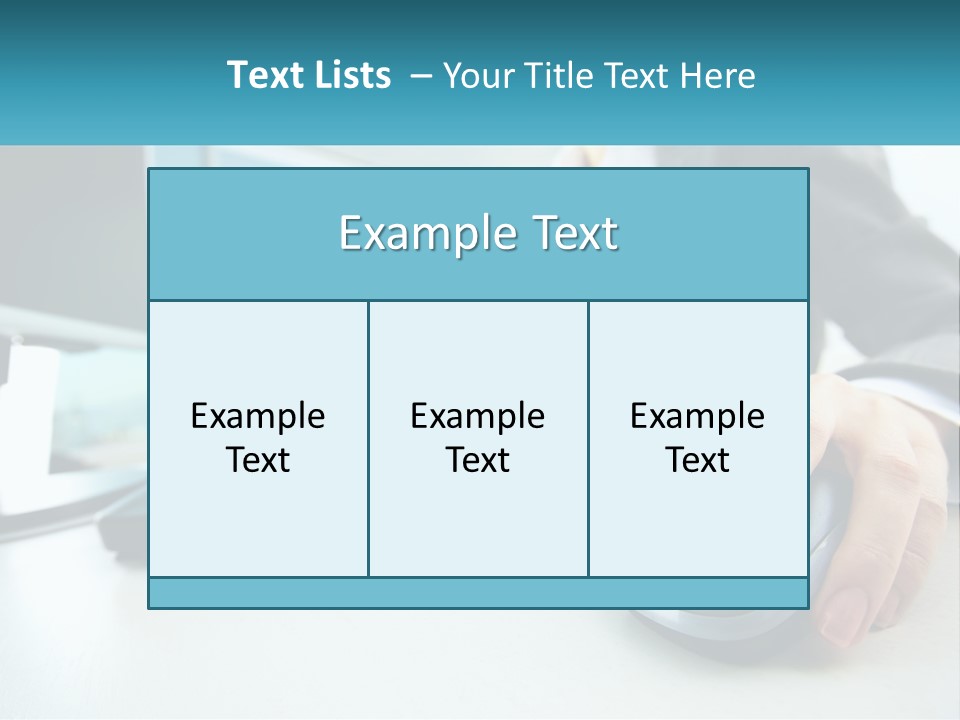 A Woman Using A Computer Mouse And Keyboard PowerPoint Template