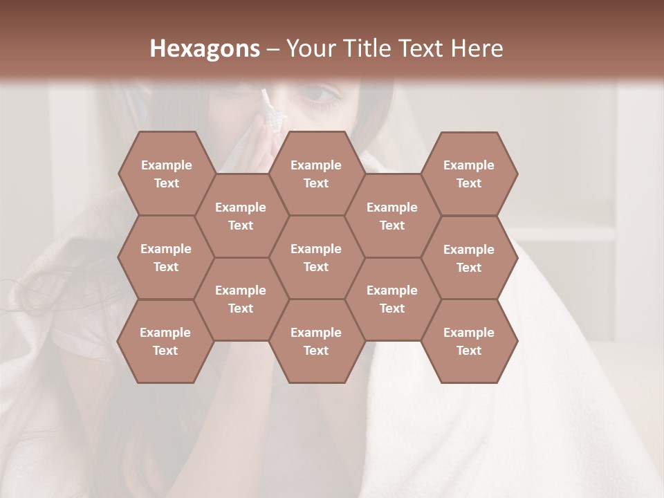 A Woman Wrapped In A Blanket Is Sitting On A Couch PowerPoint Template