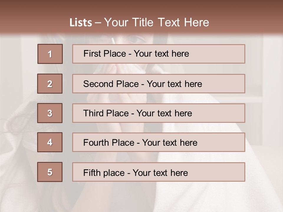 A Woman Wrapped In A Blanket Is Sitting On A Couch PowerPoint Template