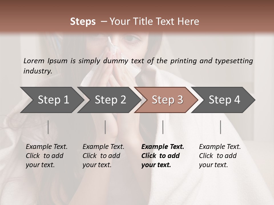 A Woman Wrapped In A Blanket Is Sitting On A Couch PowerPoint Template