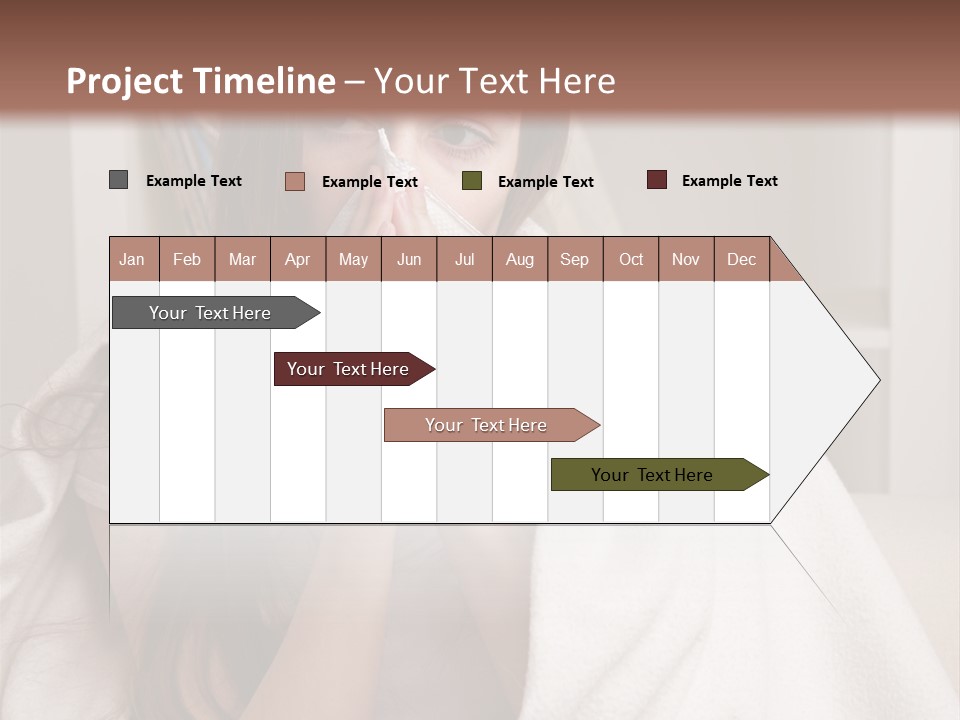 A Woman Wrapped In A Blanket Is Sitting On A Couch PowerPoint Template