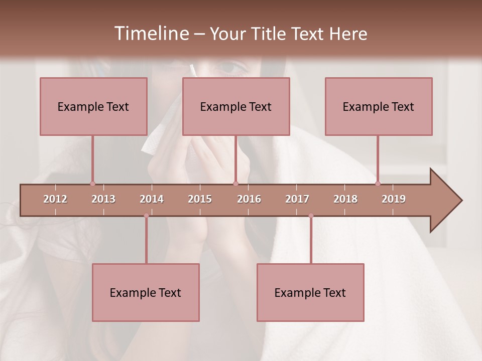 A Woman Wrapped In A Blanket Is Sitting On A Couch PowerPoint Template