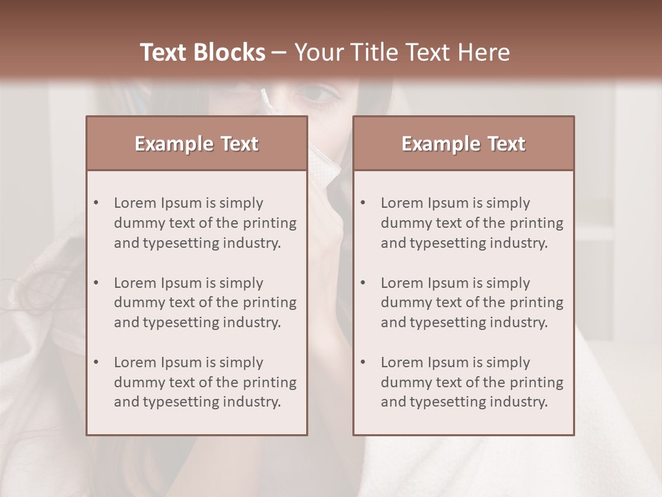 A Woman Wrapped In A Blanket Is Sitting On A Couch PowerPoint Template