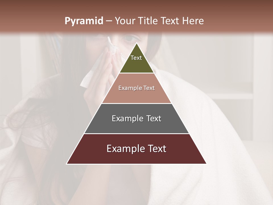 A Woman Wrapped In A Blanket Is Sitting On A Couch PowerPoint Template