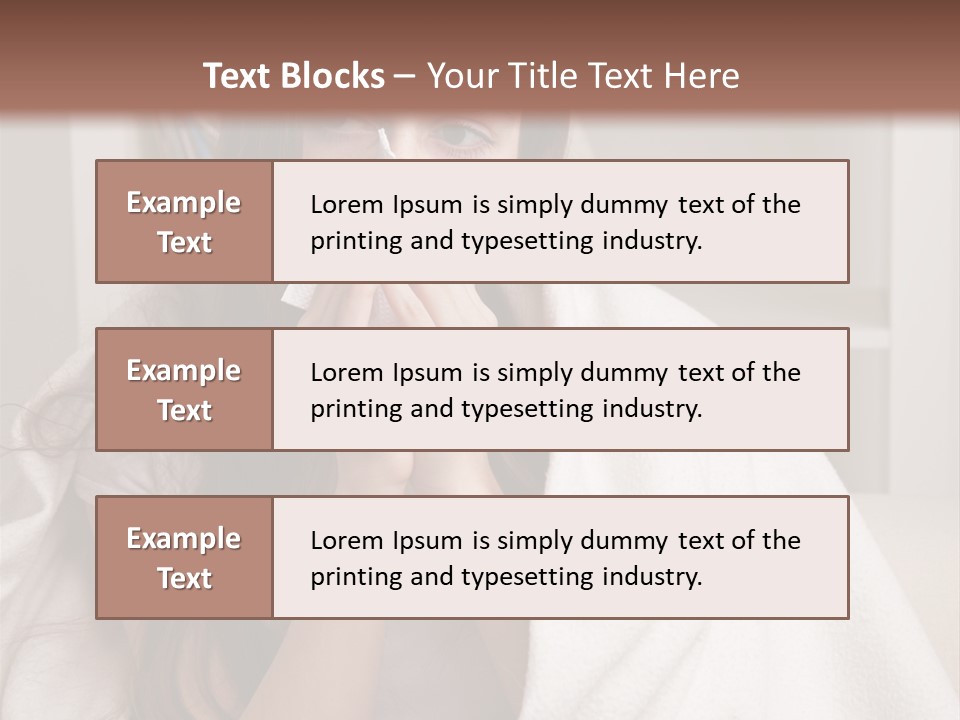 A Woman Wrapped In A Blanket Is Sitting On A Couch PowerPoint Template