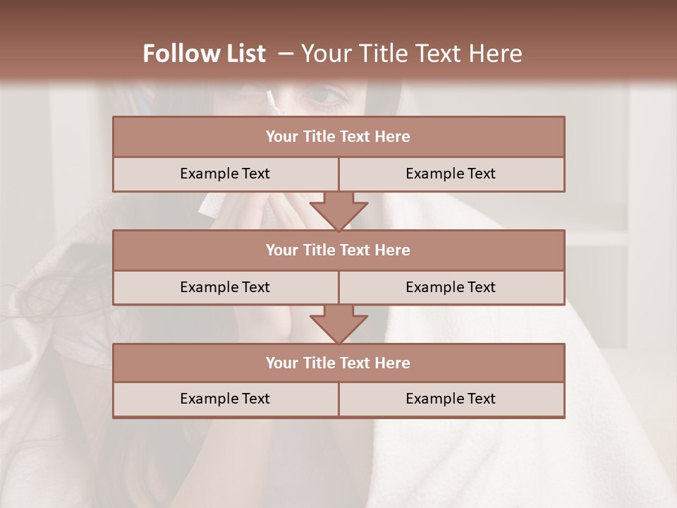 A Woman Wrapped In A Blanket Is Sitting On A Couch PowerPoint Template
