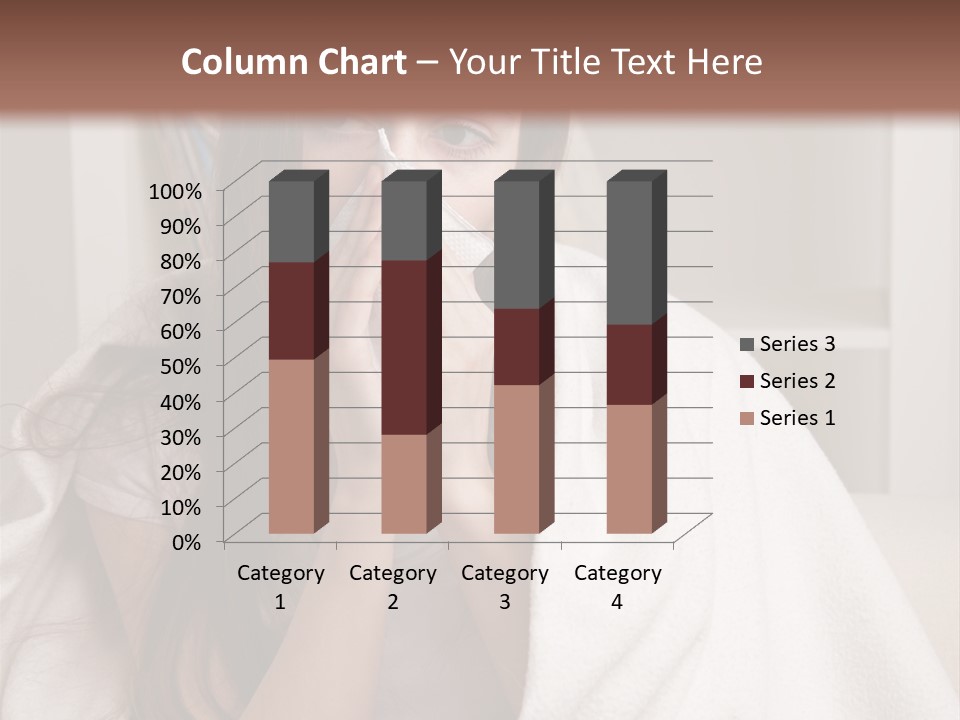 A Woman Wrapped In A Blanket Is Sitting On A Couch PowerPoint Template