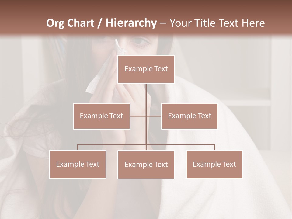 A Woman Wrapped In A Blanket Is Sitting On A Couch PowerPoint Template