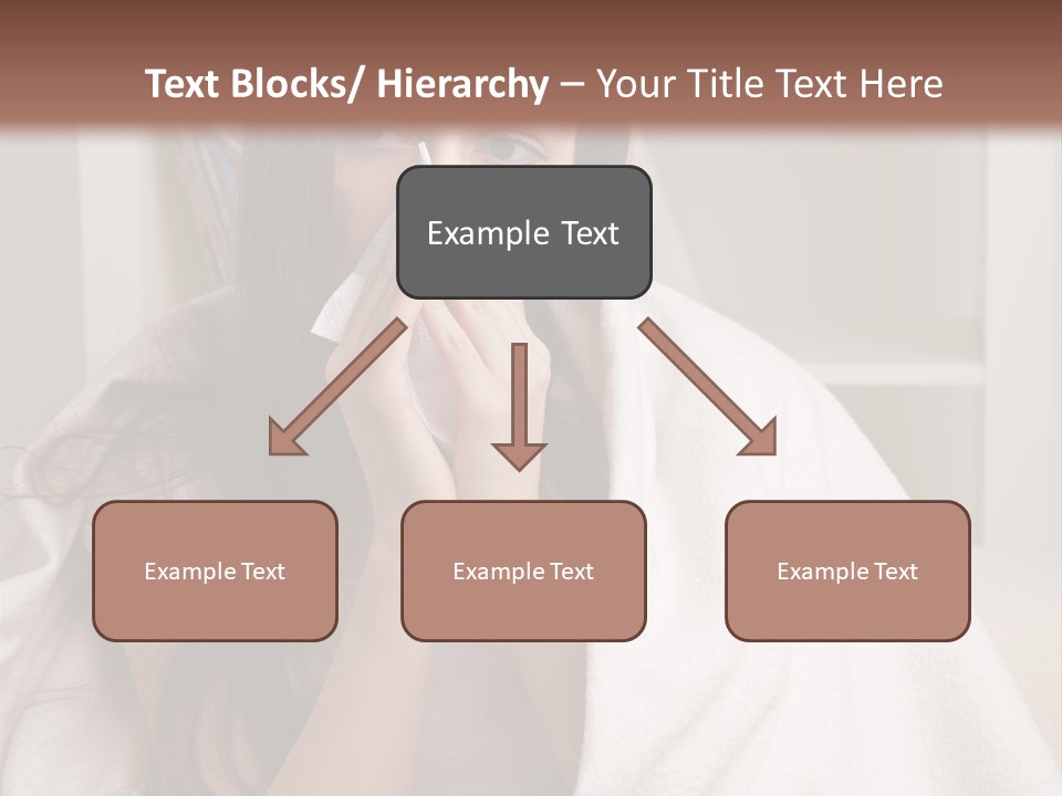 A Woman Wrapped In A Blanket Is Sitting On A Couch PowerPoint Template