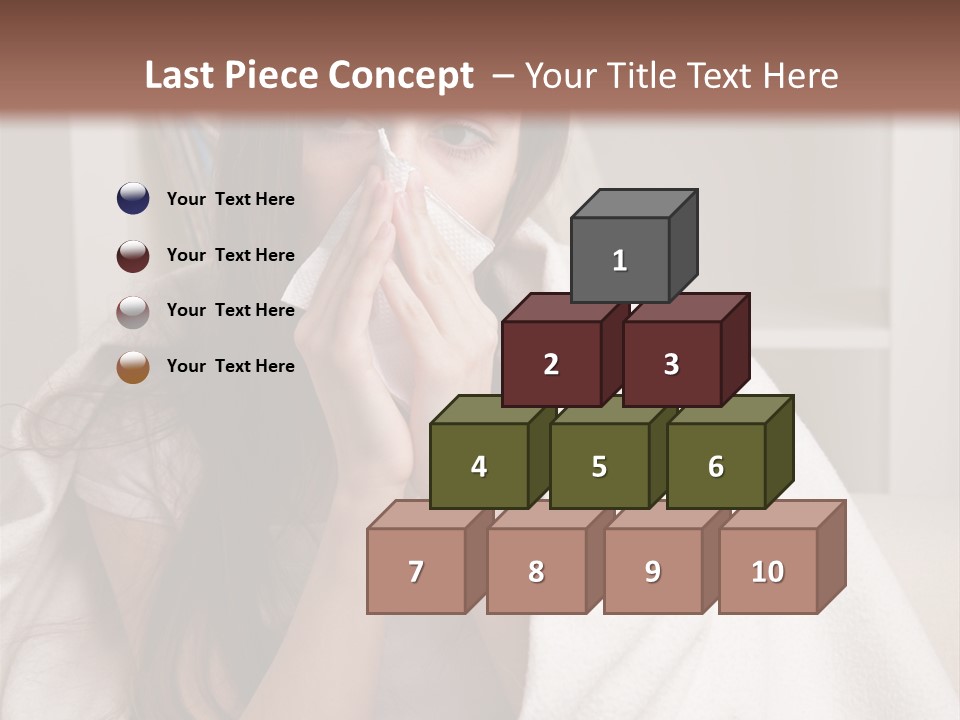 A Woman Wrapped In A Blanket Is Sitting On A Couch PowerPoint Template