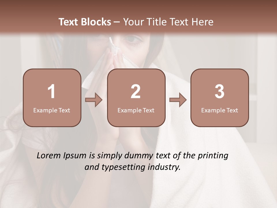 A Woman Wrapped In A Blanket Is Sitting On A Couch PowerPoint Template