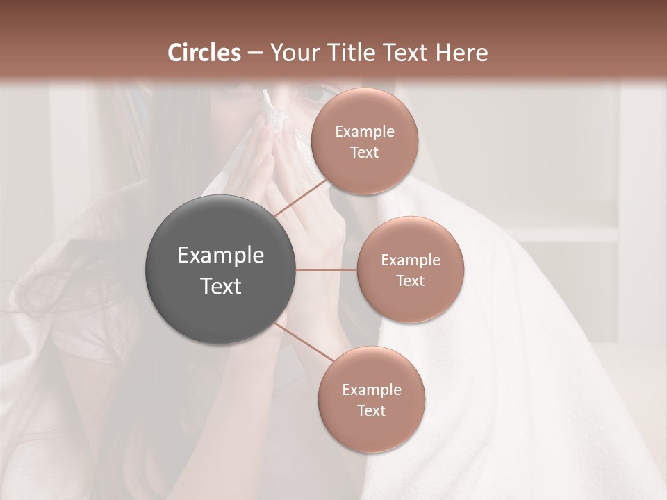 A Woman Wrapped In A Blanket Is Sitting On A Couch PowerPoint Template