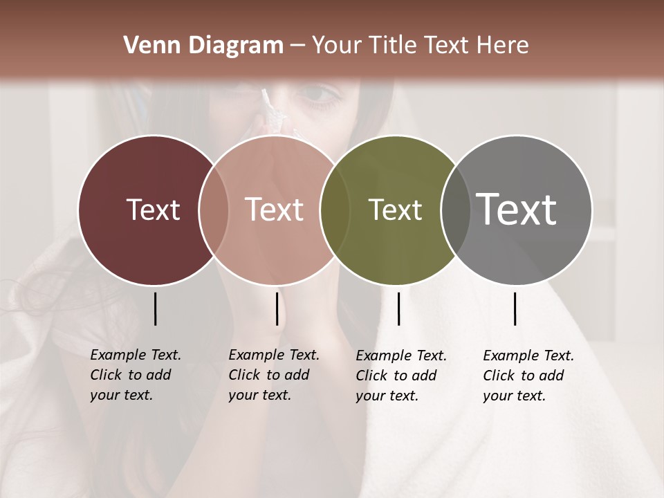 A Woman Wrapped In A Blanket Is Sitting On A Couch PowerPoint Template