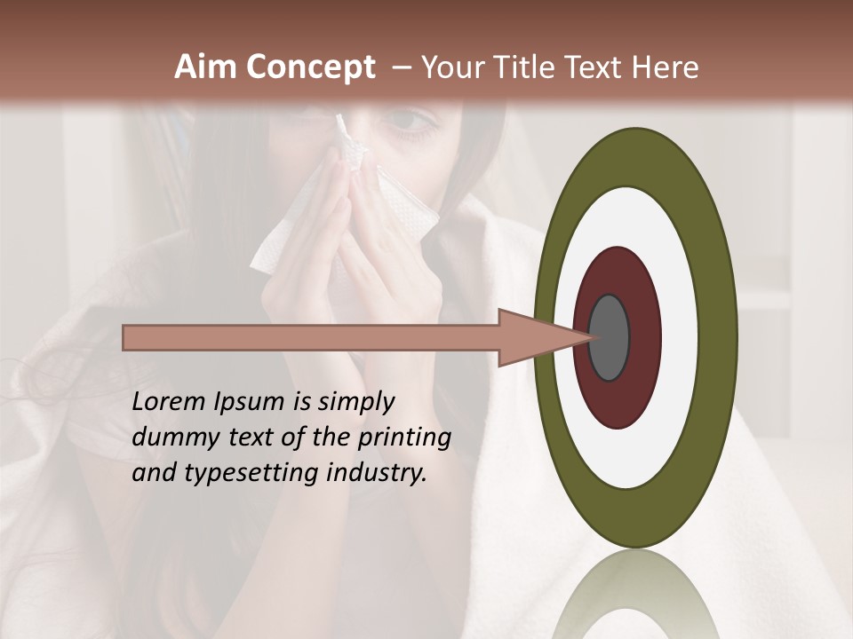 A Woman Wrapped In A Blanket Is Sitting On A Couch PowerPoint Template