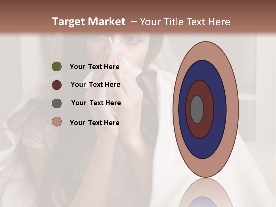 A Woman Wrapped In A Blanket Is Sitting On A Couch PowerPoint Template