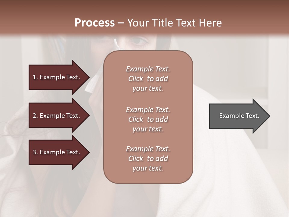 A Woman Wrapped In A Blanket Is Sitting On A Couch PowerPoint Template