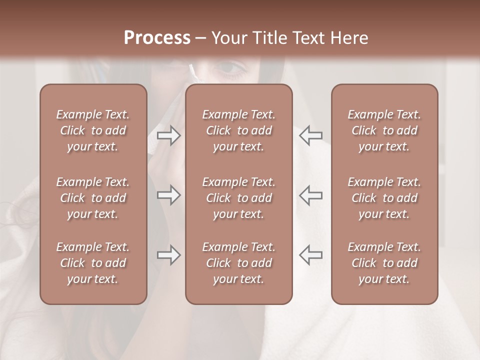 A Woman Wrapped In A Blanket Is Sitting On A Couch PowerPoint Template