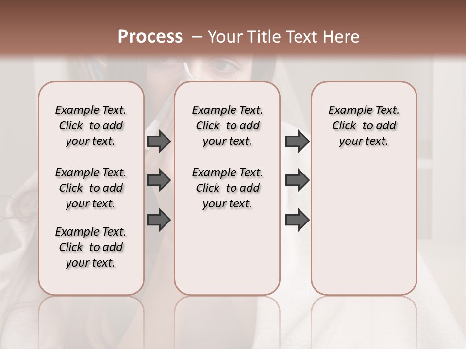 A Woman Wrapped In A Blanket Is Sitting On A Couch PowerPoint Template
