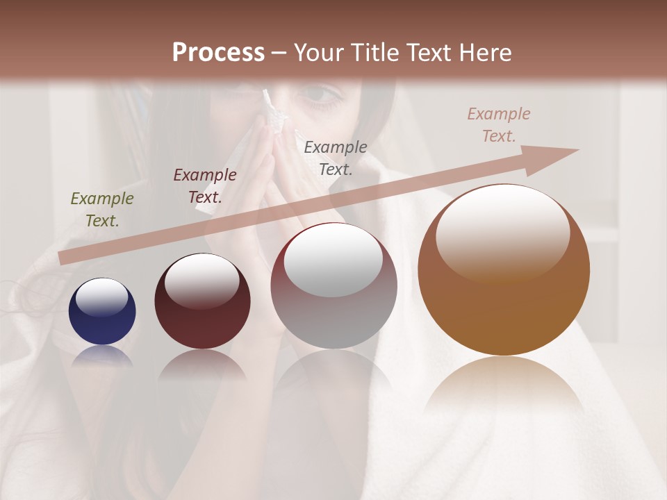 A Woman Wrapped In A Blanket Is Sitting On A Couch PowerPoint Template