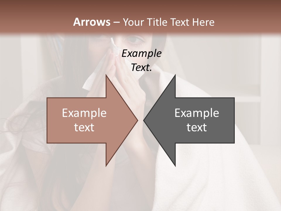 A Woman Wrapped In A Blanket Is Sitting On A Couch PowerPoint Template