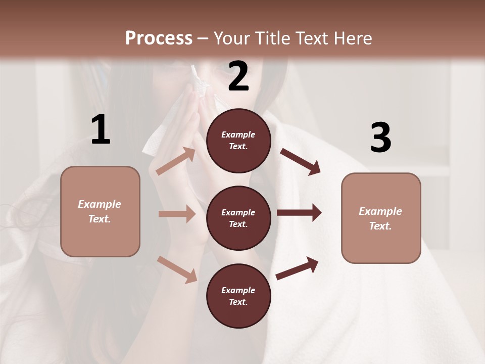 A Woman Wrapped In A Blanket Is Sitting On A Couch PowerPoint Template