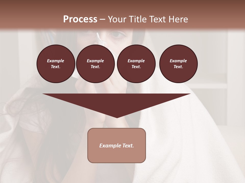 A Woman Wrapped In A Blanket Is Sitting On A Couch PowerPoint Template