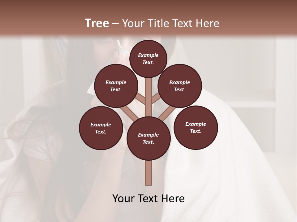 A Woman Wrapped In A Blanket Is Sitting On A Couch PowerPoint Template