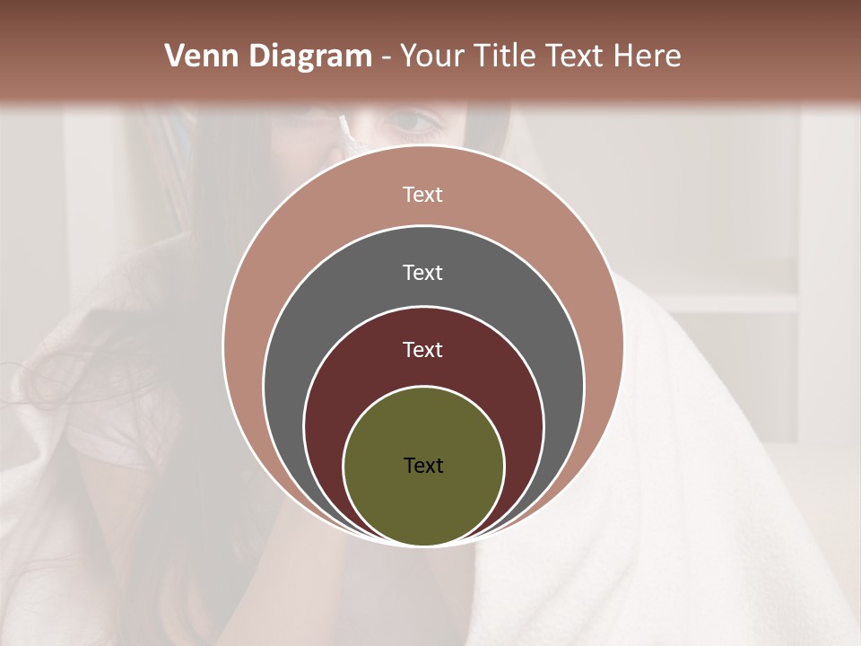 A Woman Wrapped In A Blanket Is Sitting On A Couch PowerPoint Template