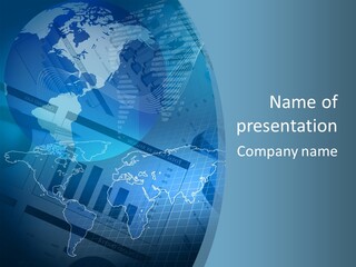 A Blue And White World Map Powerpoint Presentation PowerPoint Template