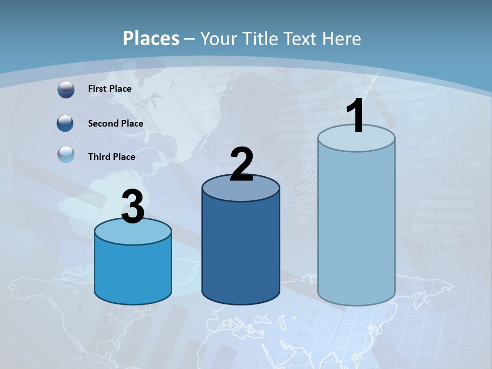 A Blue And White World Map Powerpoint Presentation PowerPoint Template