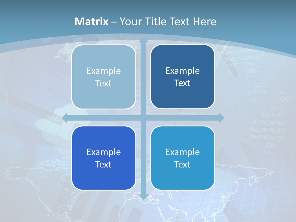 A Blue And White World Map Powerpoint Presentation PowerPoint Template