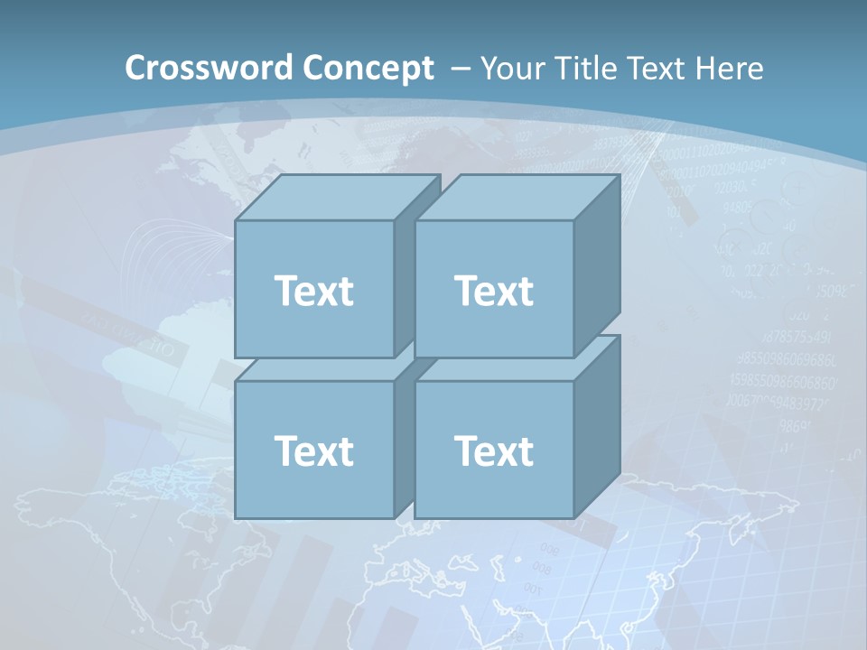 A Blue And White World Map Powerpoint Presentation PowerPoint Template