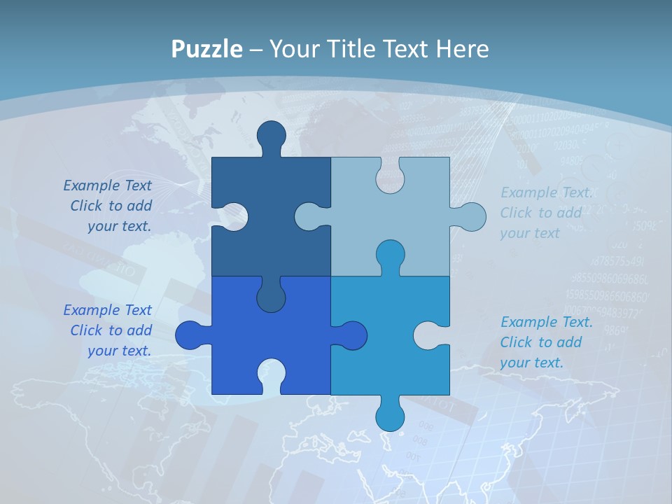 A Blue And White World Map Powerpoint Presentation PowerPoint Template