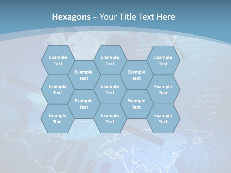 A Blue And White World Map Powerpoint Presentation PowerPoint Template