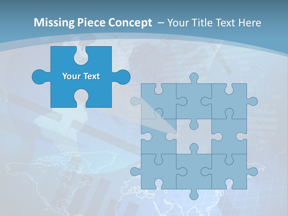 A Blue And White World Map Powerpoint Presentation PowerPoint Template